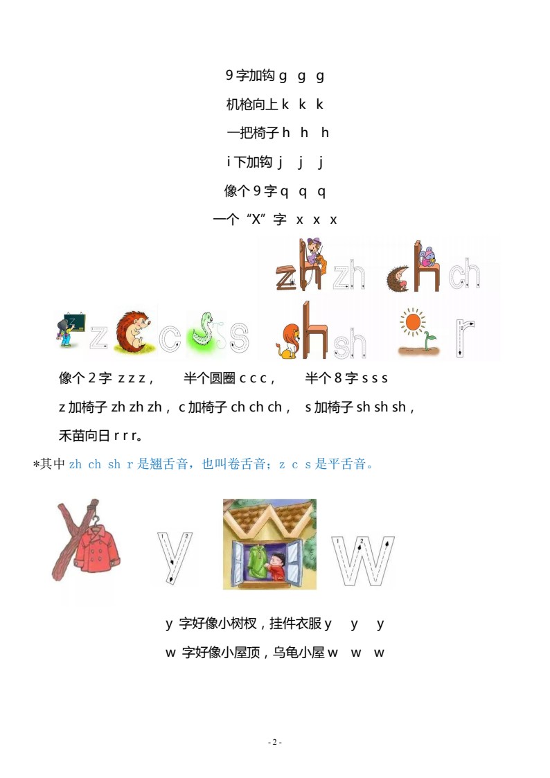 2_01一年级语文（上）汉语拼音重难点知识梳理_02