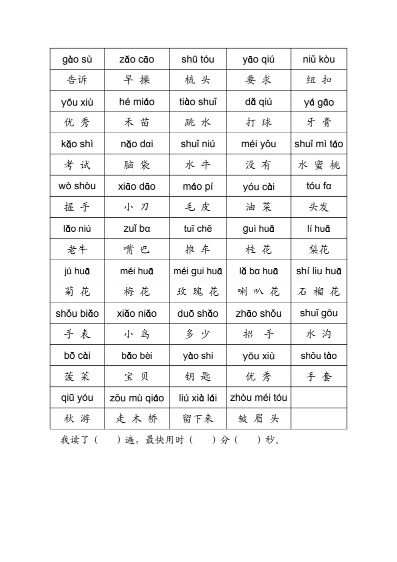 7.9【拼音练读卷（二）】一上语文_03