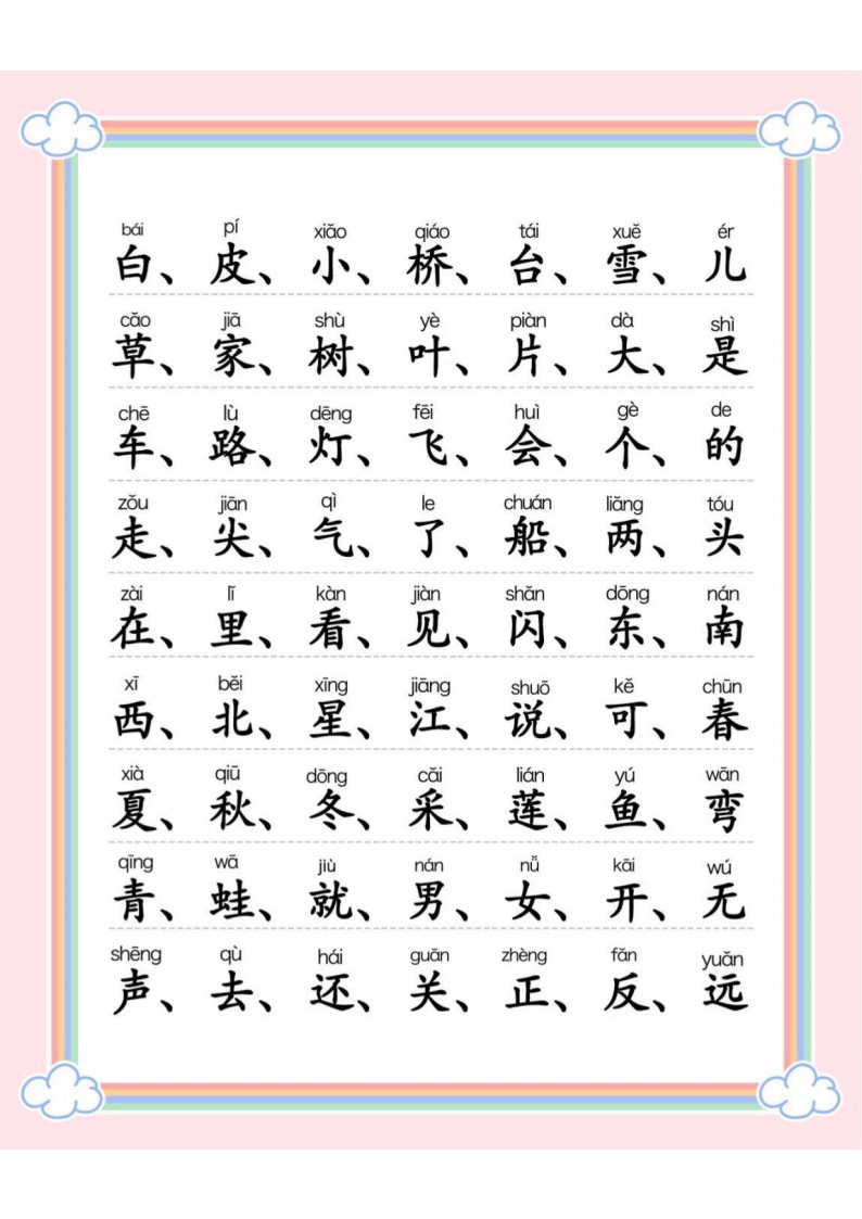 一年级上册300字识字表(1)_02