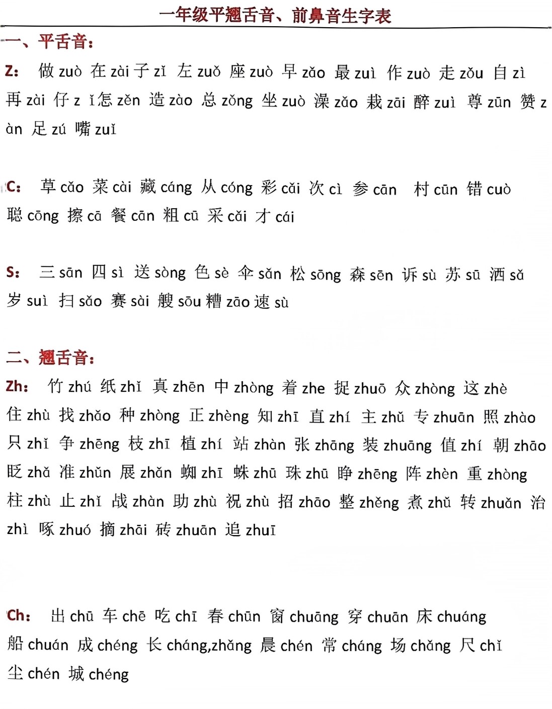 一年级前鼻音后鼻音生字汇总_01
