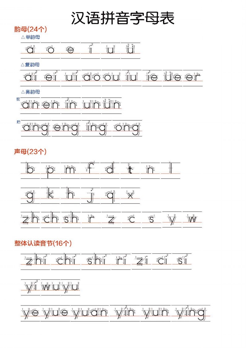 汉语拼音字母表（含笔顺）_01
