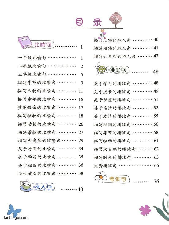 (二升三比喻句积累）优美句子积累(lanhaigui.com)_02