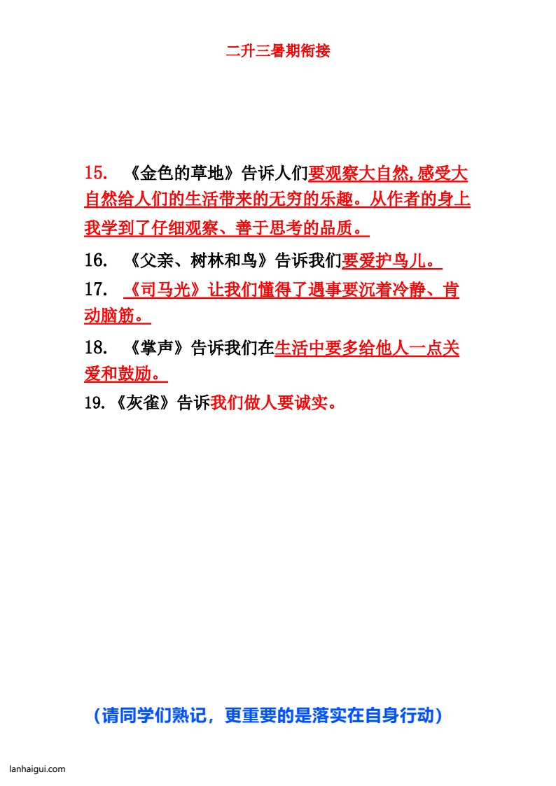 部编版三年级语文（上）人物、事物特点和蕴含人文素养（做人道理）梳理(lanhaigui.com)_03