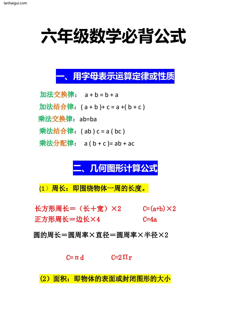 六年级数学必背公式(lanhaigui.com)_01