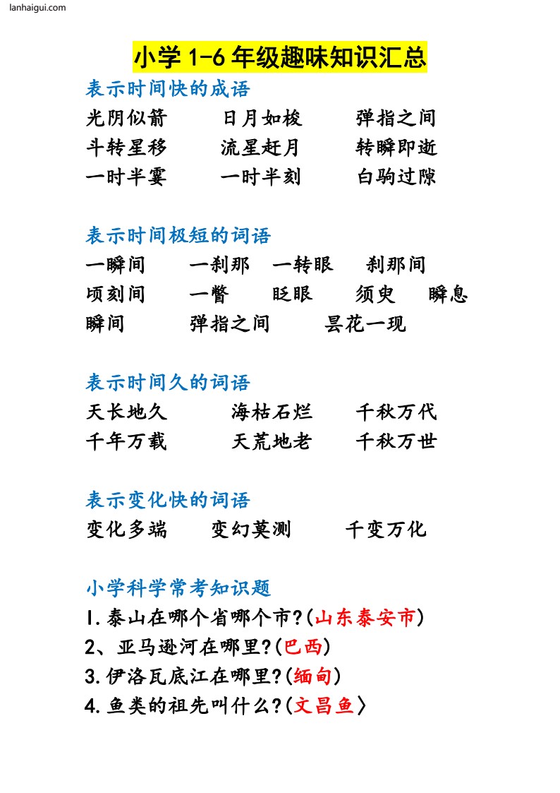 小学1-6年级趣味知识汇总(lanhaigui.com)_02